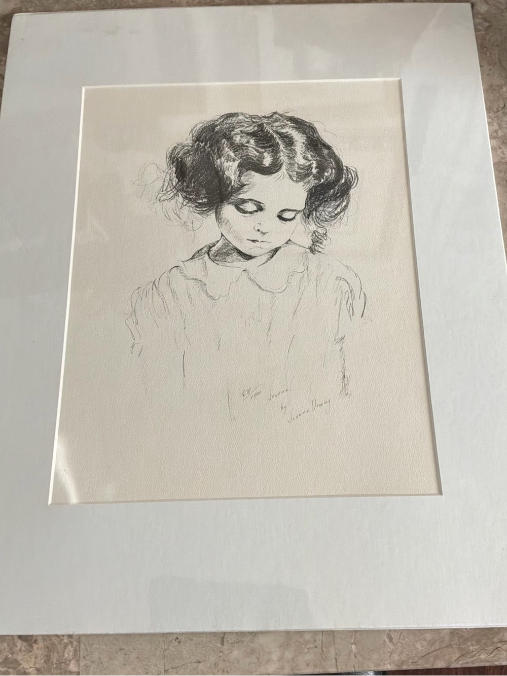 Framed Portrait Limited Edition Art Print by Jeanine Downing 68/100